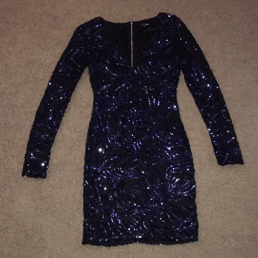 Blue & Black Dress